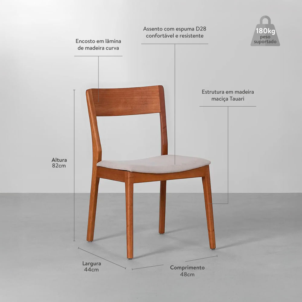 hero cadeira dubai encosto madeira